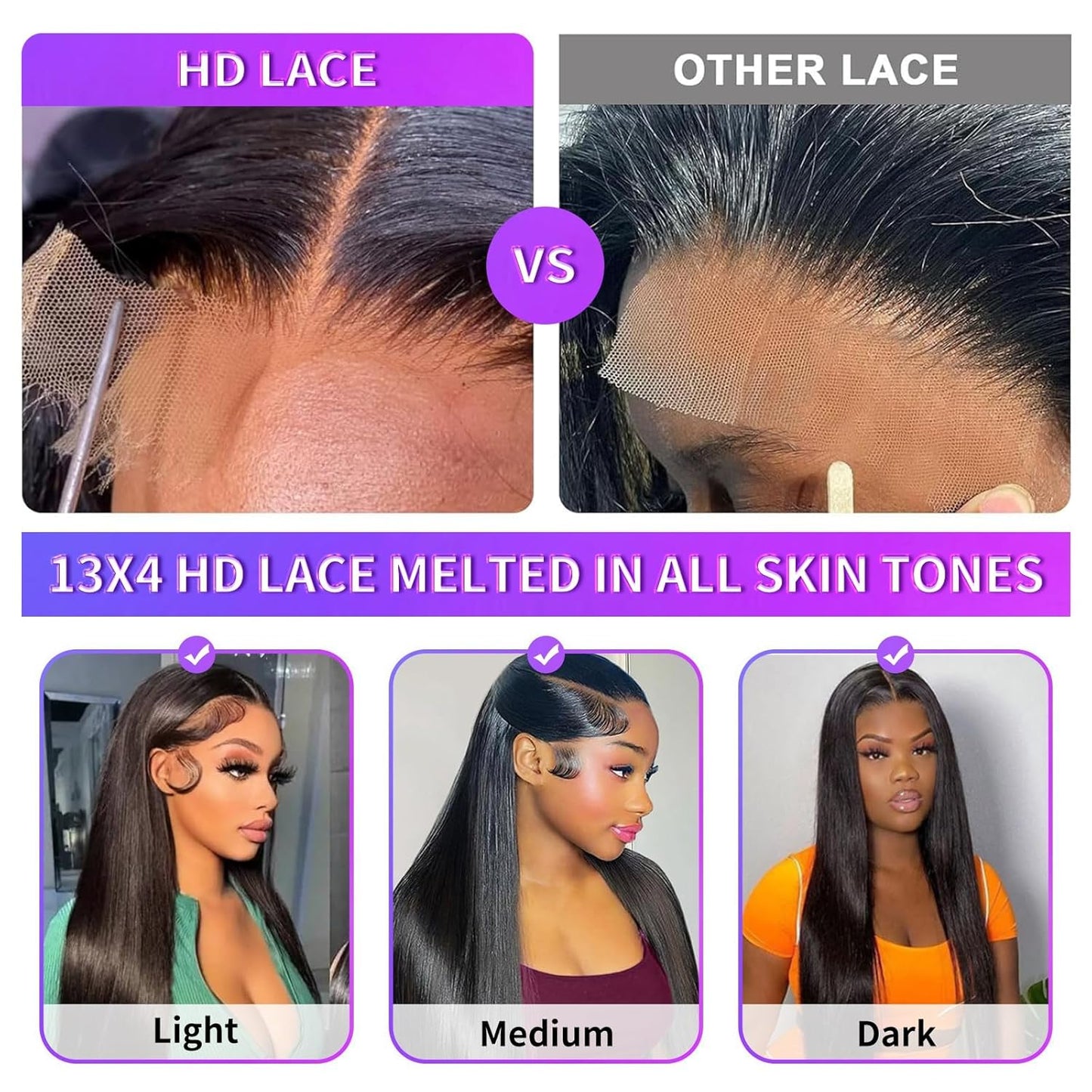 32 Inch Straight Lace Front Wigs Human Hair Pre Plucked HD Transparent 13X4 Lace Frontal Wigs Human Hair Wigs 180 Density Straight Human Hair Wigs for Women with Baby Hair Natural Black
