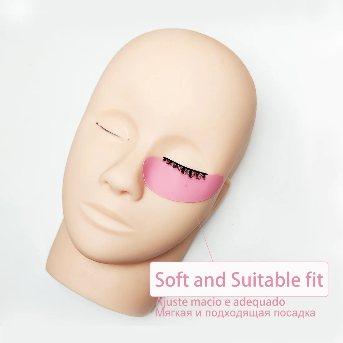 1Pair Reusable Eyelash Pads Silicone Stripe Lash Lift Eyelash Extension Eye Hydrogel Patches Under Eye Gel Patch Makeup Tools