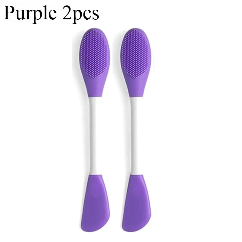 8/4/2pcs Face Brush Set Silicone Facial Mask Applicator Double-head Lotion Spatula Blackhead Face Lip Exfoliator Skin Care Tools