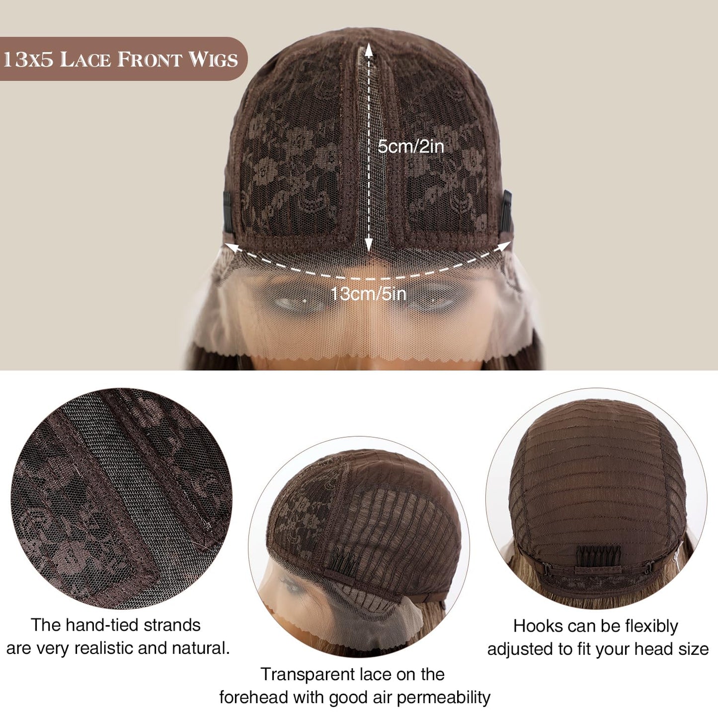 Coffee Brown Wig 5X2 HD Lace Front Wig 28 Inch Long Glueless Body Wave Wig for Black Women 180% Density Realistic Human Hair Curly Wigs with Baby Hair Transparent Lace Wig for Women