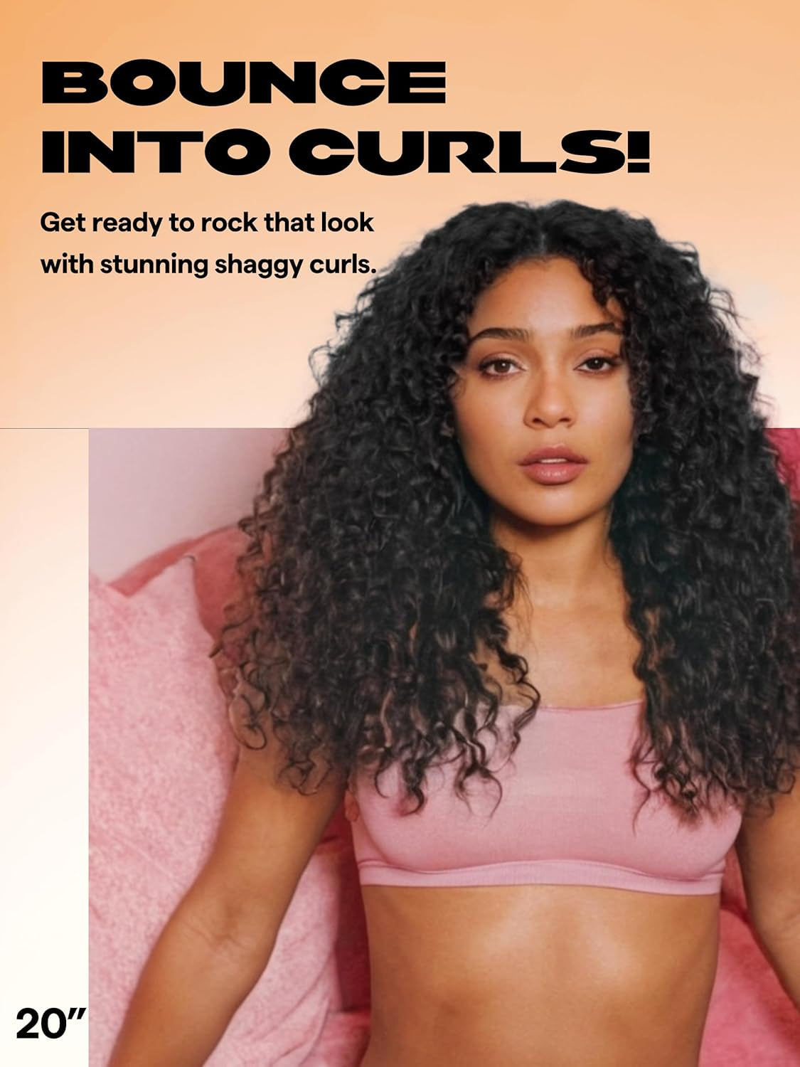 Glueless Curly Lace Front Wig Pre Plucked Middle Part Closure Wig 20 Inch Natural Black Pre Cut Synthetic Curl Wig Upgraded with Premium Human-Hair-Like Fiber