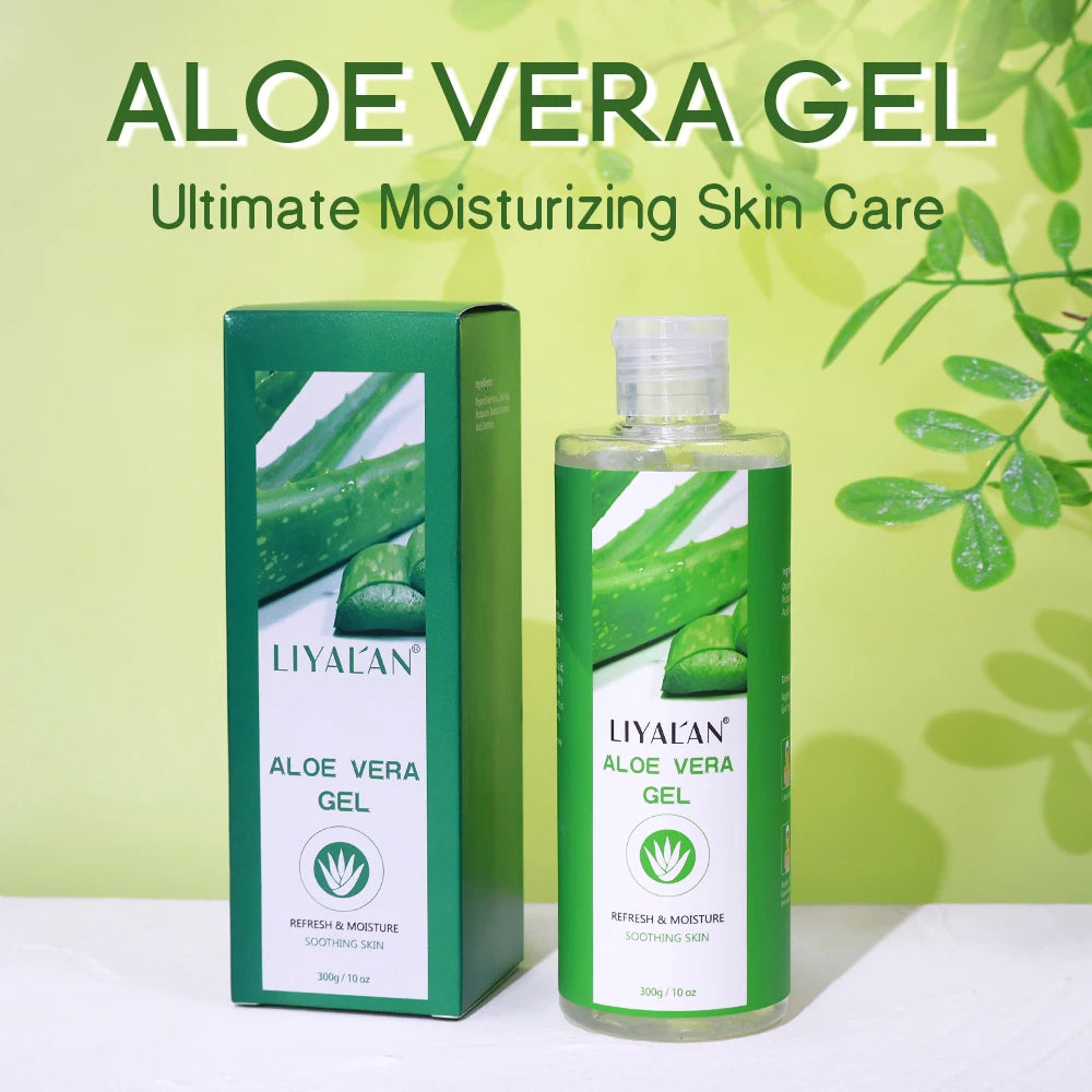 300g Aloe Vera Gel Daily Skin Care Hydration Moisturizing Lightening Sun After Soothing with Vitamin C Even Skin Tone Face Cream
