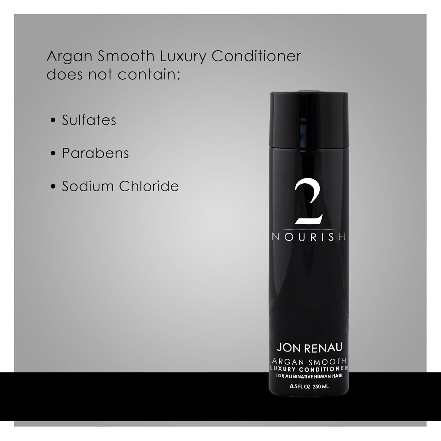 Argan Smooth Luxury Conditioner for Human Hair Wigs, 8.5 Ounce