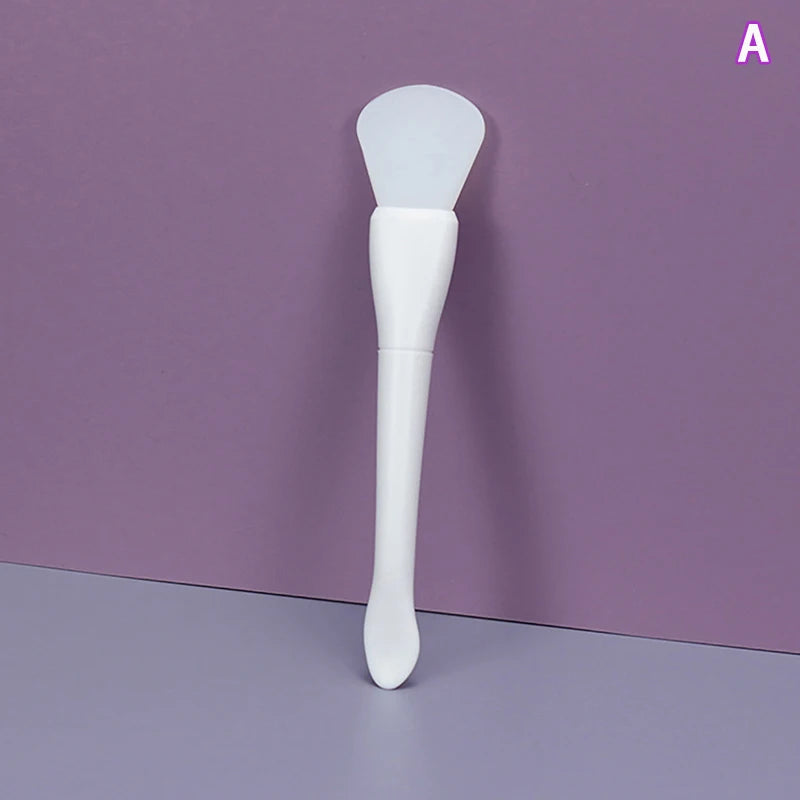 Double-Headed Silicone Facial Mask Brush Fishtail Mud Film Application Tool Skin Friendly Soft Face Glue Brush Makeup Care Tools