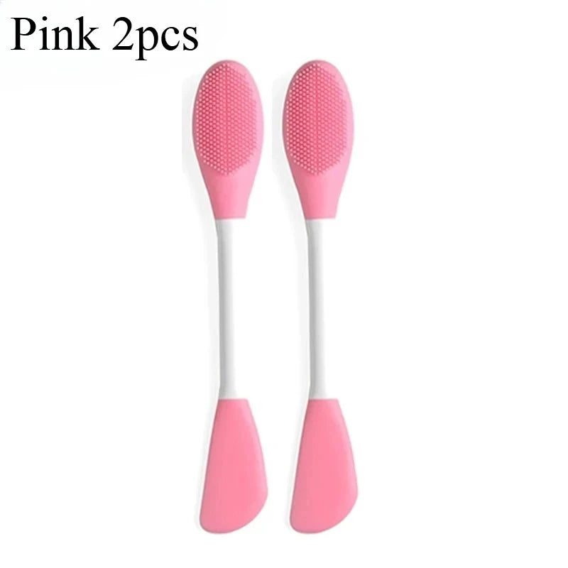 8/4/2pcs Face Brush Set Silicone Facial Mask Applicator Double-head Lotion Spatula Blackhead Face Lip Exfoliator Skin Care Tools