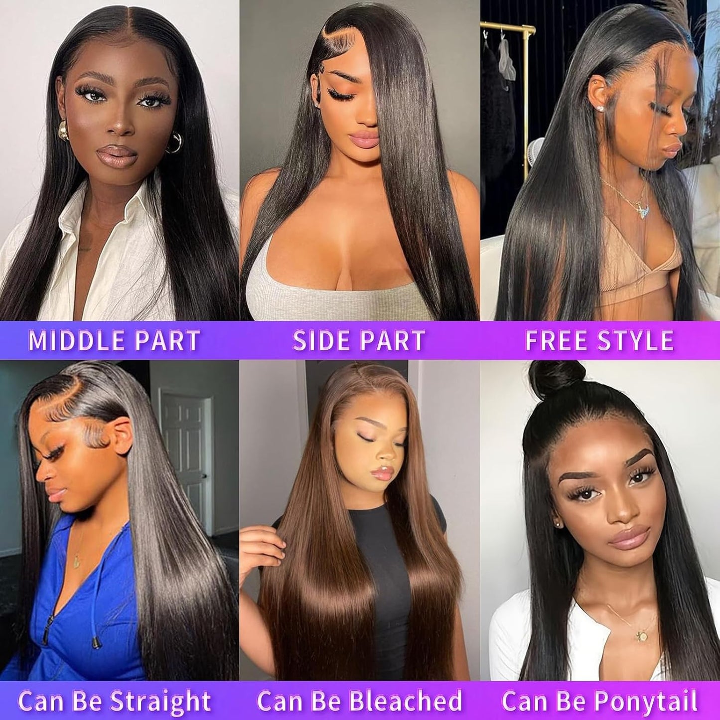 32 Inch Straight Lace Front Wigs Human Hair Pre Plucked HD Transparent 13X4 Lace Frontal Wigs Human Hair Wigs 180 Density Straight Human Hair Wigs for Women with Baby Hair Natural Black