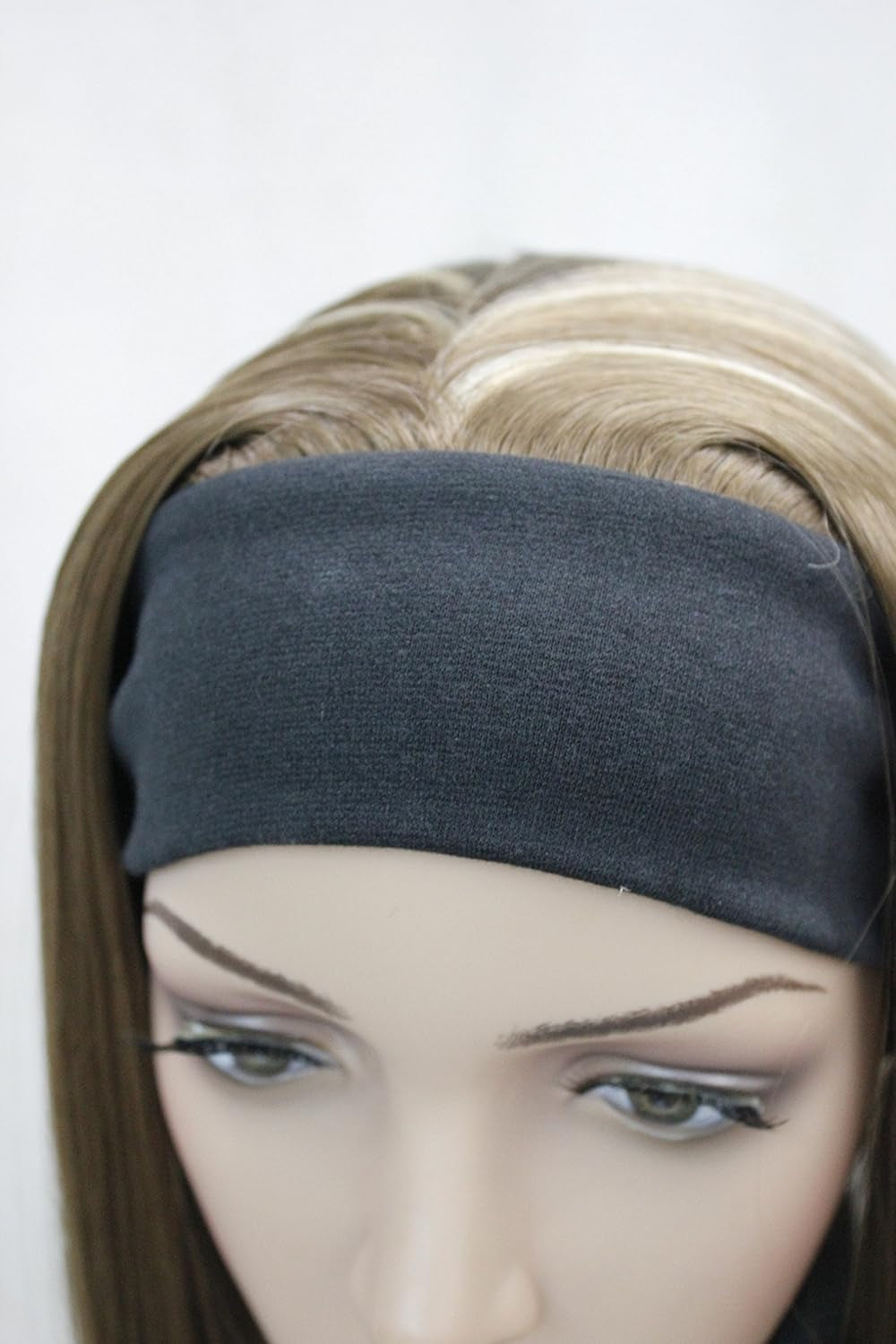 Long Straight Wave Headband Synthetic Wigs (12TT26 Brown Highlighted)