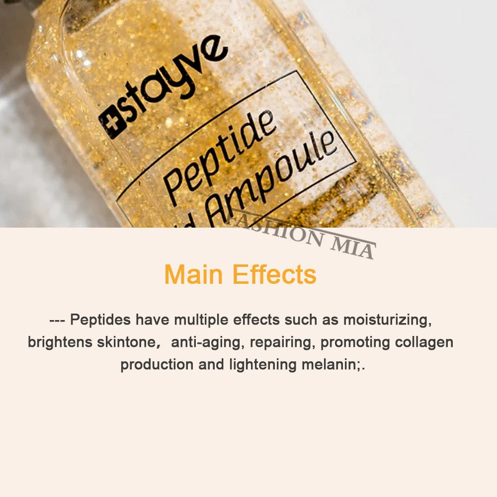 Stayve Peptide Gold Ampoule Skin Booster Crosslinked Hyaluronic Acid Facial Essence Whitening Moisturize Rejuvenating Skin Care