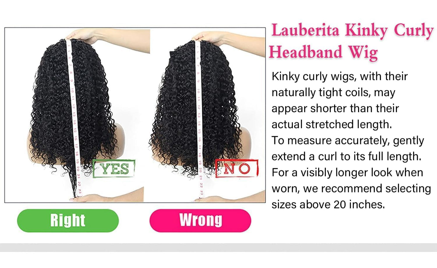 Headband Wig Human Hair 22 Inch 180% Density Kinkycurly Headband Wigs Glueless Curly Human Hair Wig for Women Natural Color