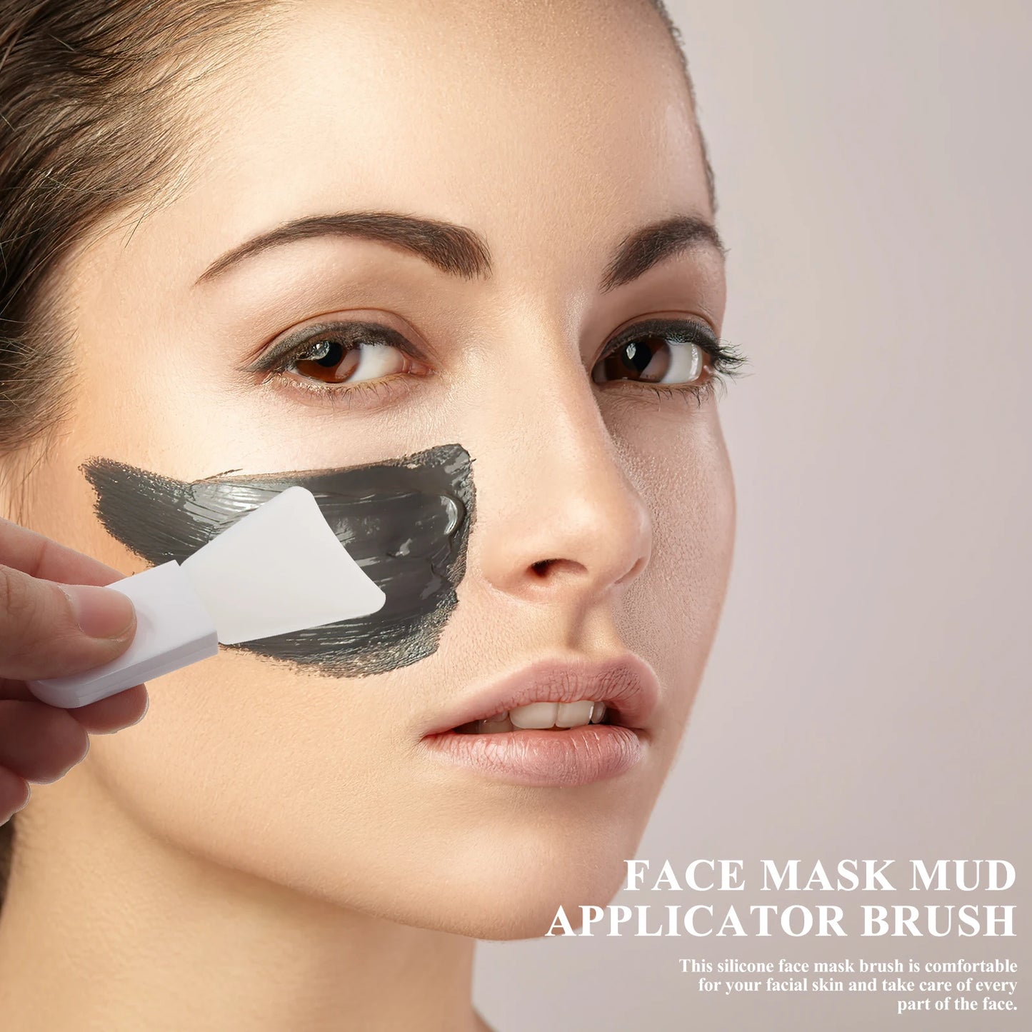 1 set 1 Set Silicone Face Mask Applicator Brush With Box Portable Mini Reusable Spatula Home Use Skincare Set