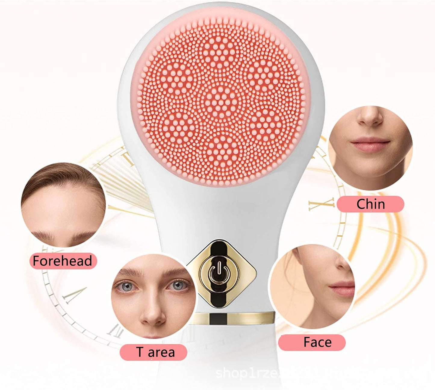 Facial Cleansing Brush with 3 Brush Head, Battery Operated Electric Facial Cleanser Brush Face Scrubber for Exfoliating, 6000RPM Rotating Speed, Skin Washer Gifts
