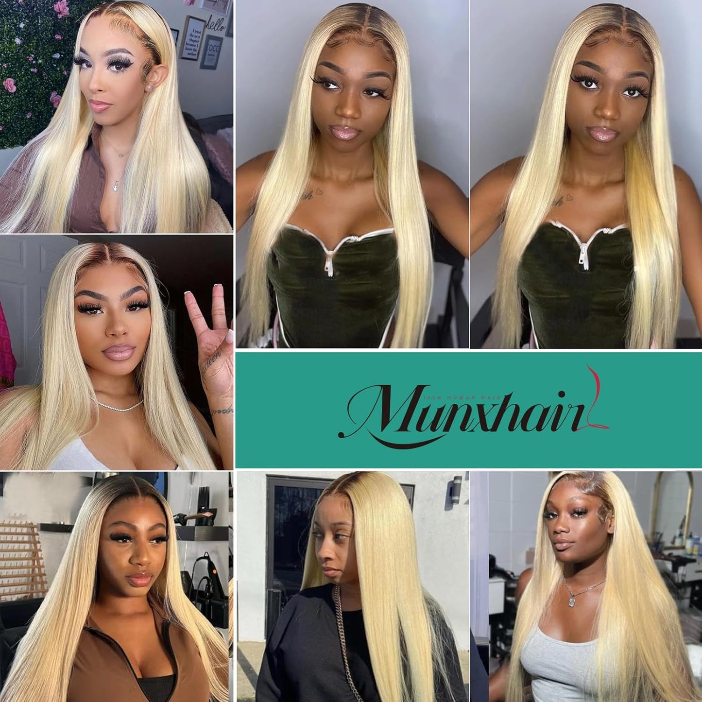 Ombre Blonde 13X4 Lace Front Wig Human Hair for Black Women Full Ends 180% Density Straight 1B613 HD Lace Frontal Wigs Pre Plucked with Baby Hair 22Inch