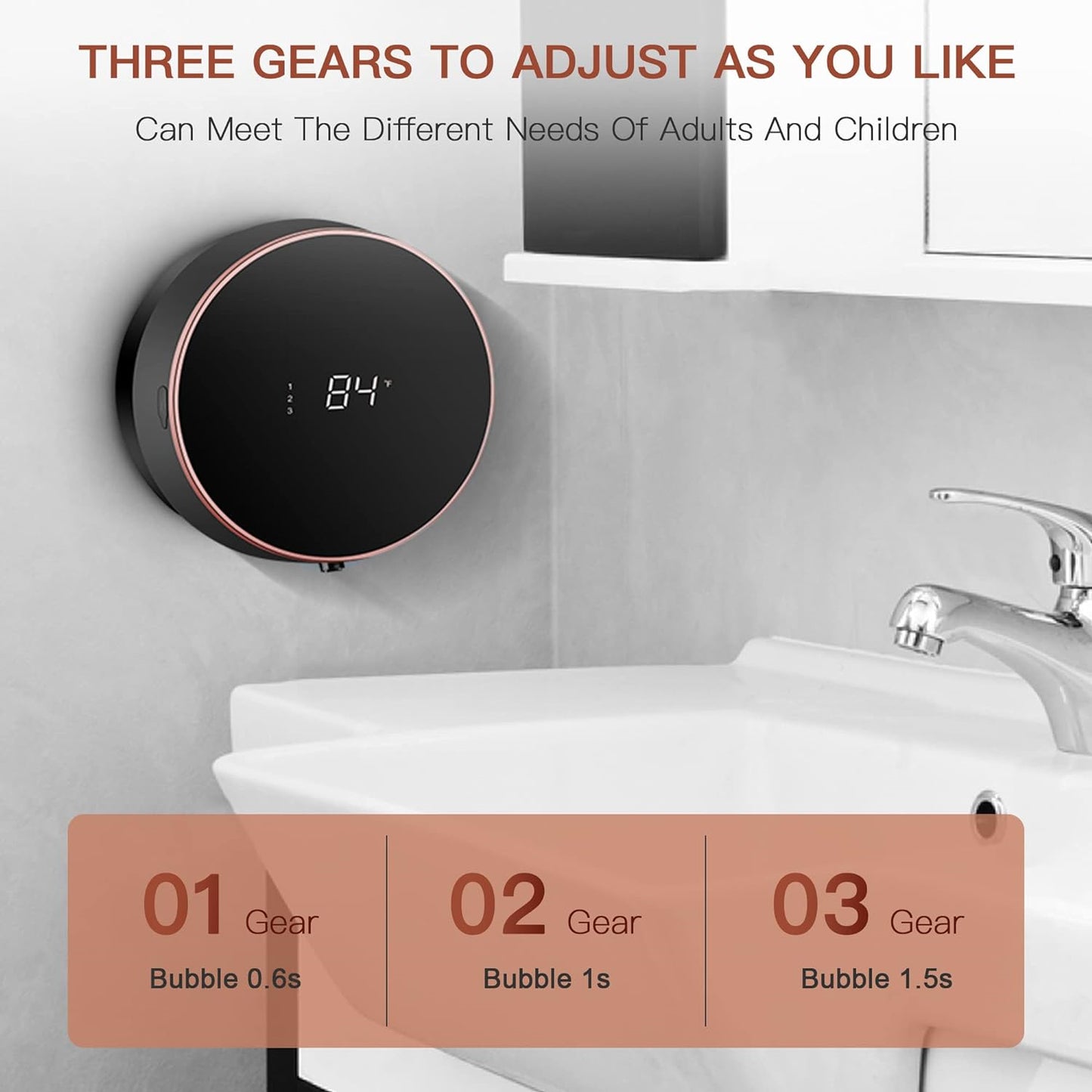 Automatic Soap Dispenser Foaming Hand Free Soap Dispenser Wall Mount Foam Rechar