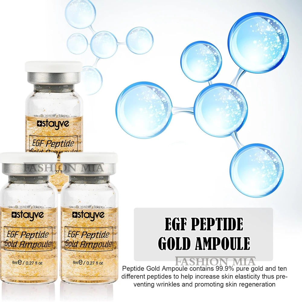 Stayve Peptide Gold Ampoule Skin Booster Crosslinked Hyaluronic Acid Facial Essence Whitening Moisturize Rejuvenating Skin Care