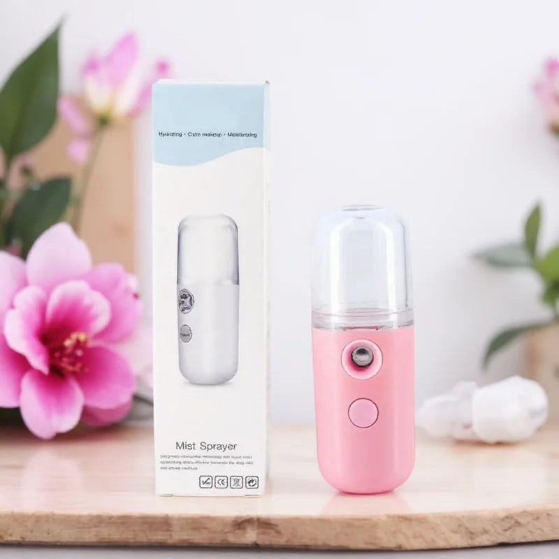 30ML Nano Facial Mist Sprayer USB Portable Mini Face Steamer Humidifier for Beauty Skin Care Hydration Home Facial Sauna Machine
