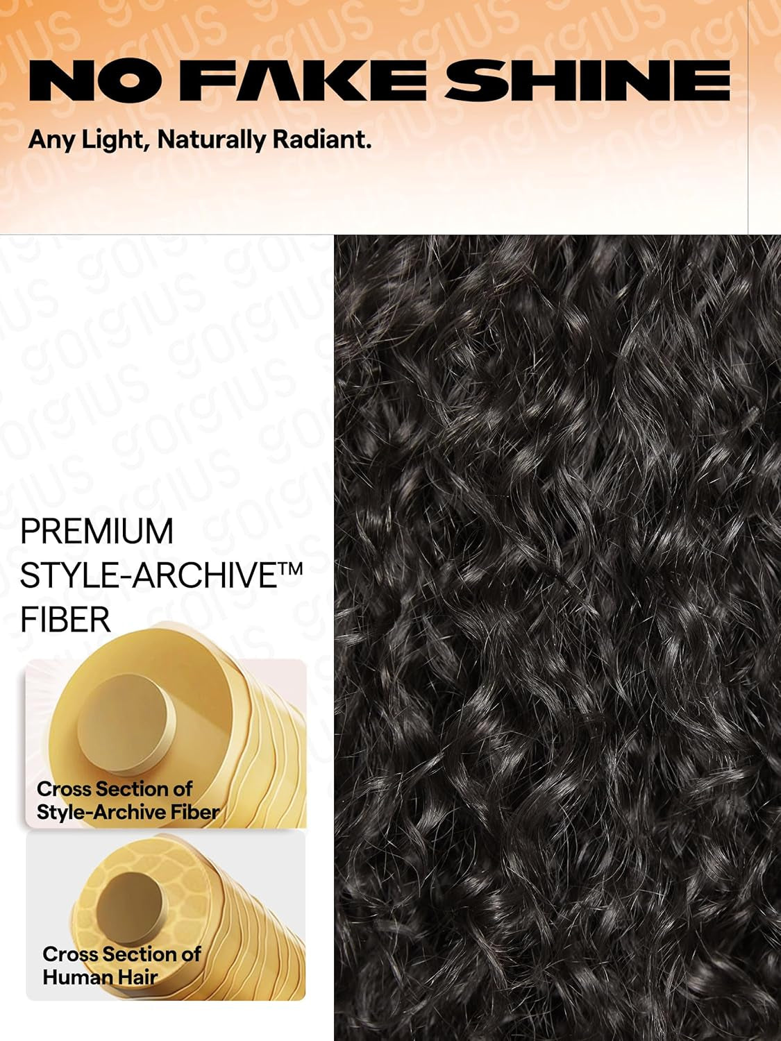 Glueless Curly Lace Front Wig Pre Plucked Middle Part Closure Wig 20 Inch Natural Black Pre Cut Synthetic Curl Wig Upgraded with Premium Human-Hair-Like Fiber