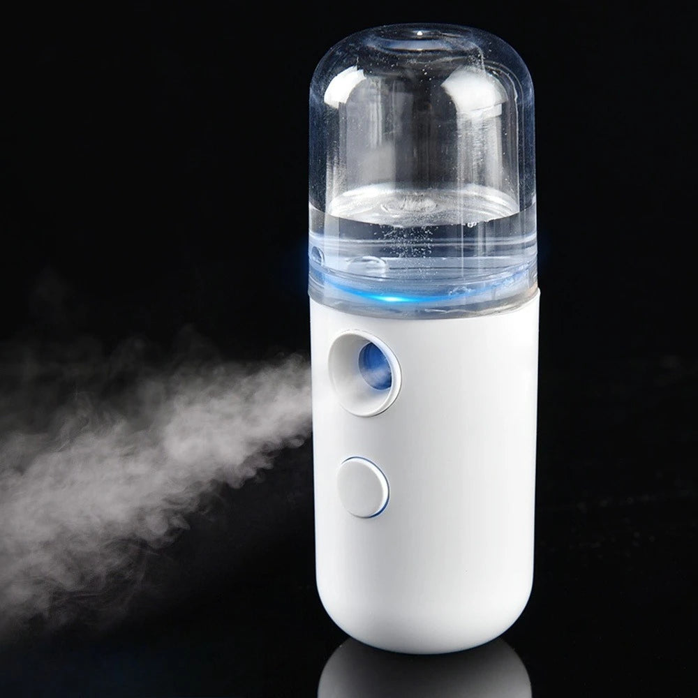 30ML Nano Facial Mist Sprayer USB Portable Mini Face Steamer Humidifier for Beauty Skin Care Hydration Home Facial Sauna Machine
