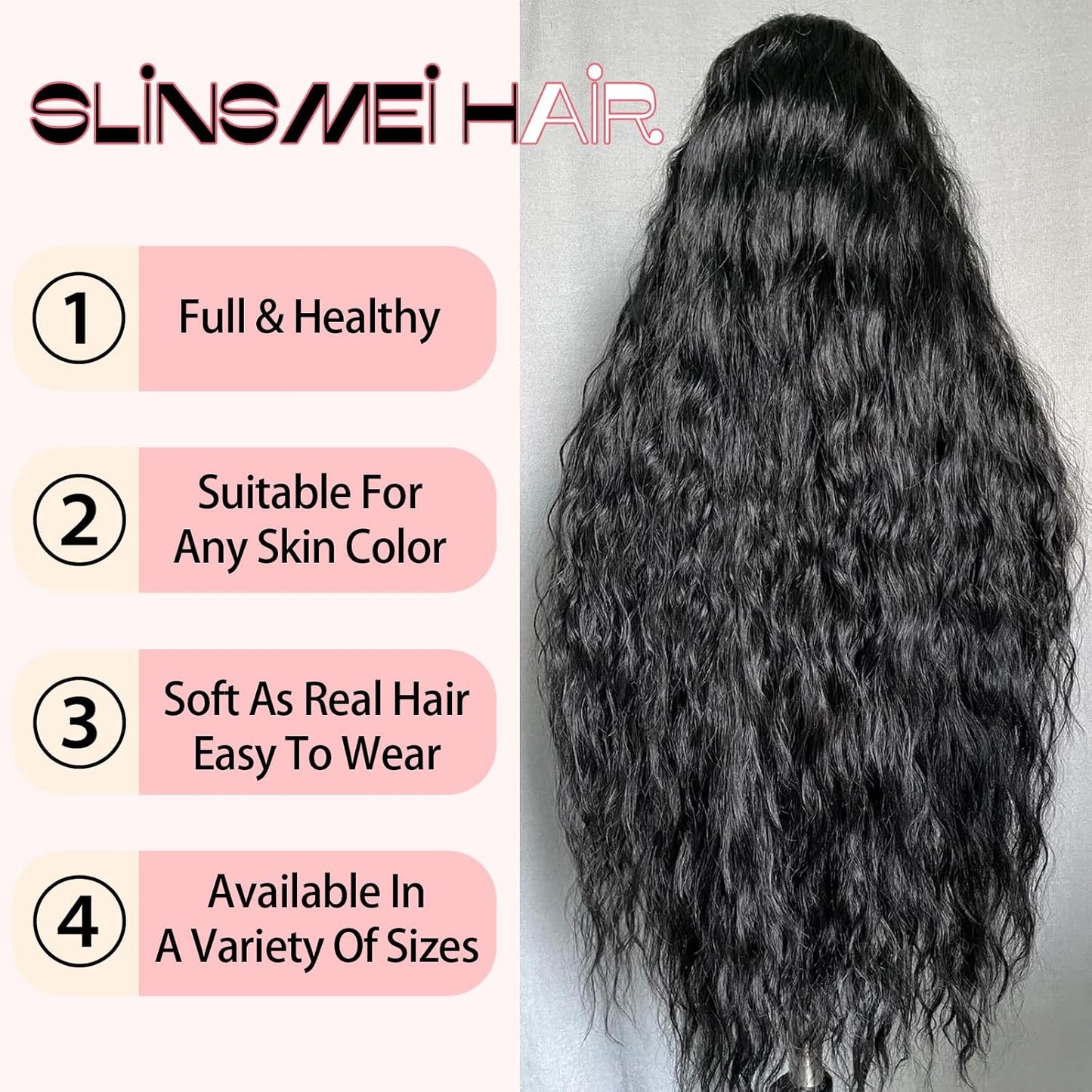 Lace Front Wigs Synthetic Glueless Wigs Pre Plucked 13X6 HD Lace Frontal Wigs Loose Curly Natural Hairline with Baby Hair for Women 14 Inch