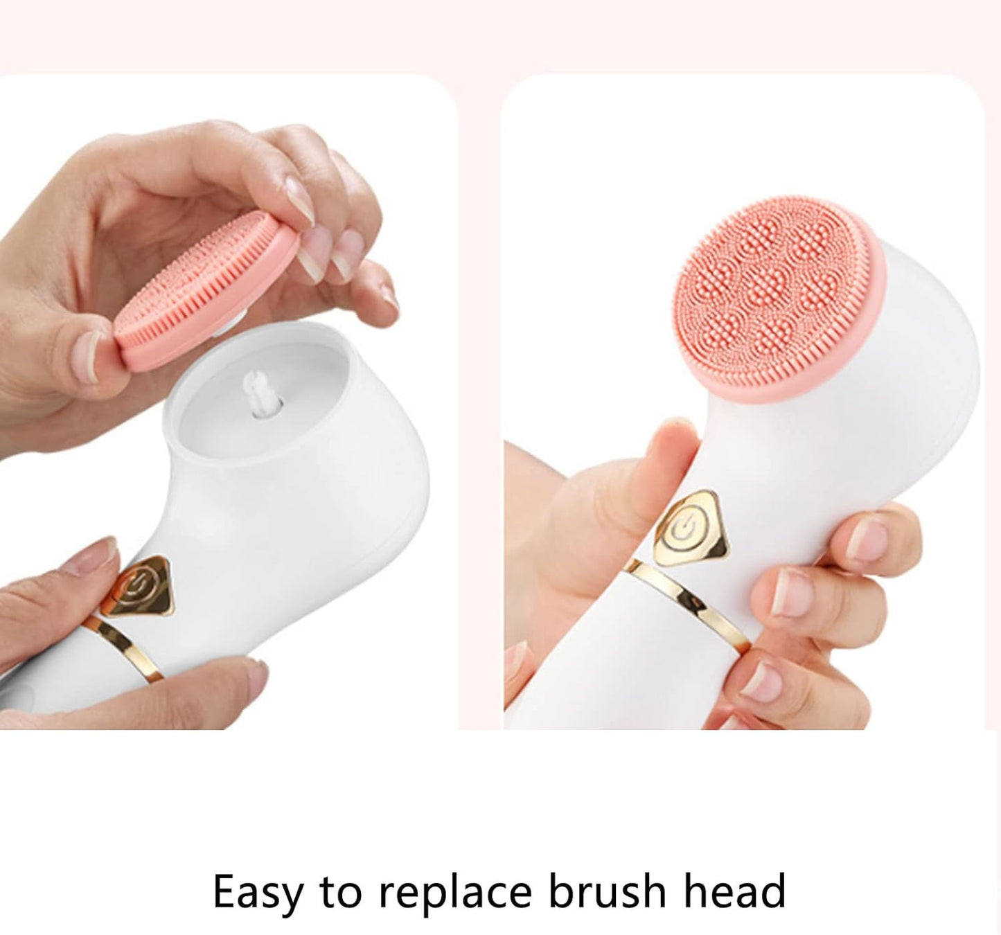 Facial Cleansing Brush with 3 Brush Head, Battery Operated Electric Facial Cleanser Brush Face Scrubber for Exfoliating, 6000RPM Rotating Speed, Skin Washer Gifts
