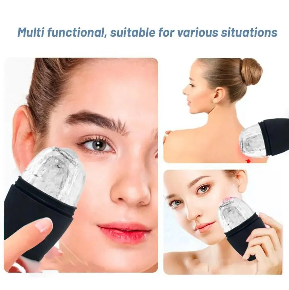 Silicone Ice Roller Tray Mold Face Beauty Lifting Ice Face Tool Contouring Eye Skin Massager Roller Ball Care