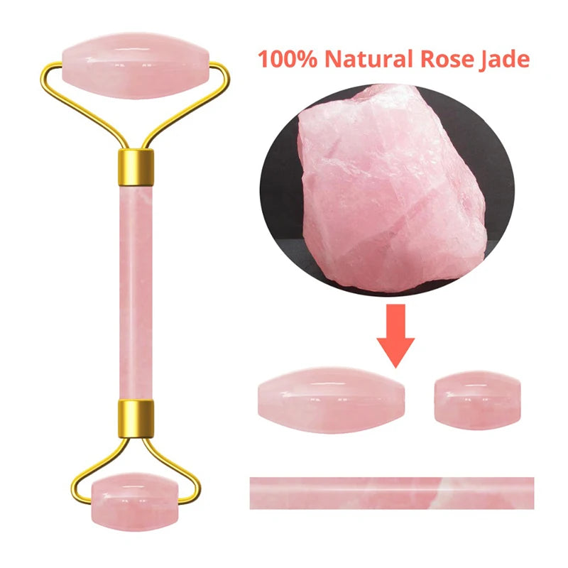 Natural Jade Roller Face Lifting Massager Jade Facial Massager Scrapers for Face Neck Back Body Anti-Wrinkle Skin Care Tool