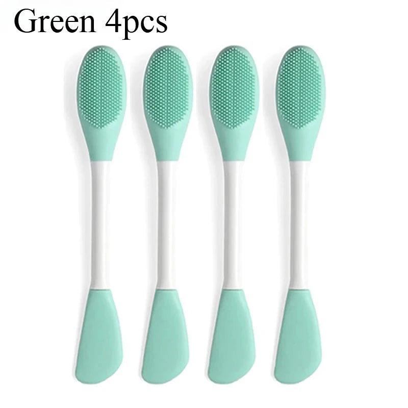 8/4/2pcs Face Brush Set Silicone Facial Mask Applicator Double-head Lotion Spatula Blackhead Face Lip Exfoliator Skin Care Tools