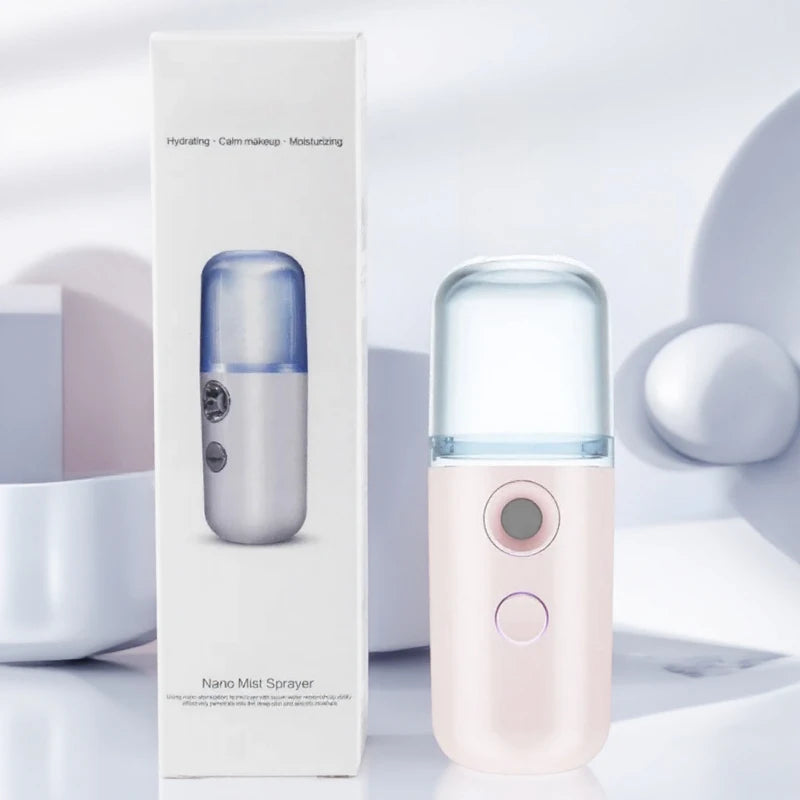 30ML Nano Facial Mist Sprayer USB Portable Mini Face Steamer Humidifier for Beauty Skin Care Hydration Home Facial Sauna Machine