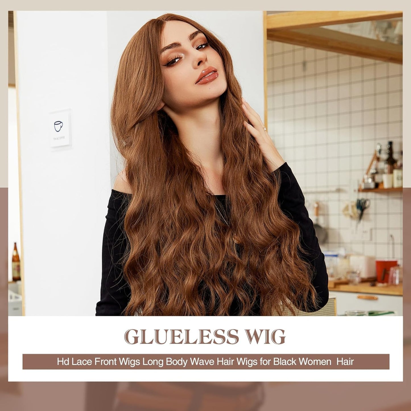 Coffee Brown Wig 5X2 HD Lace Front Wig 28 Inch Long Glueless Body Wave Wig for Black Women 180% Density Realistic Human Hair Curly Wigs with Baby Hair Transparent Lace Wig for Women