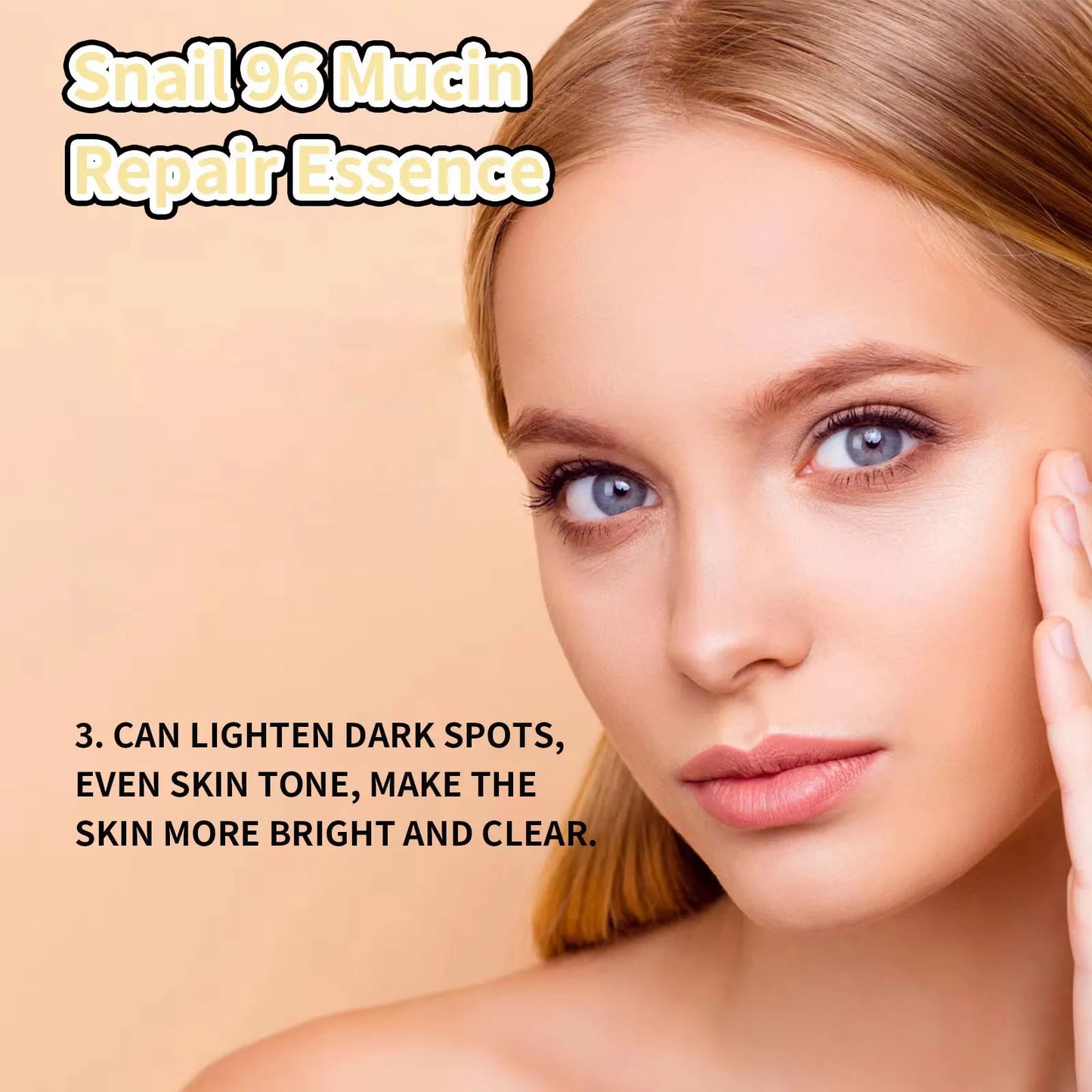 Snail Mucin Essence Fade Fine Lines Shrink Pores Repair Skin Barrier Whitening Moisturizing Hyaluronic Acid Collagen Face Serum