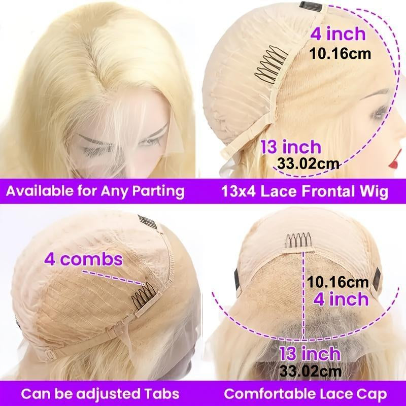 4X4 Lace Closed Non-Toxic Wig, Synthetic Wig, Straight Wave Head, 10-Inch Non-Adhesive Lace Front Piece
