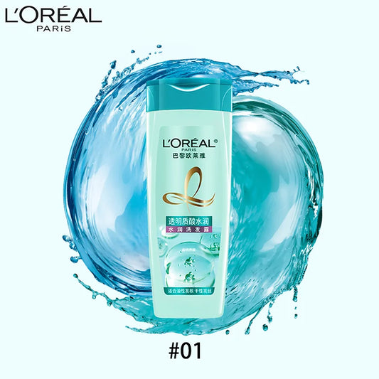 L'Oreal Paris Hydrating HA Set Shampoo And Conditioner Combo for Oily Root Dry Strands Transparent Hyaluronic Acid Moisture